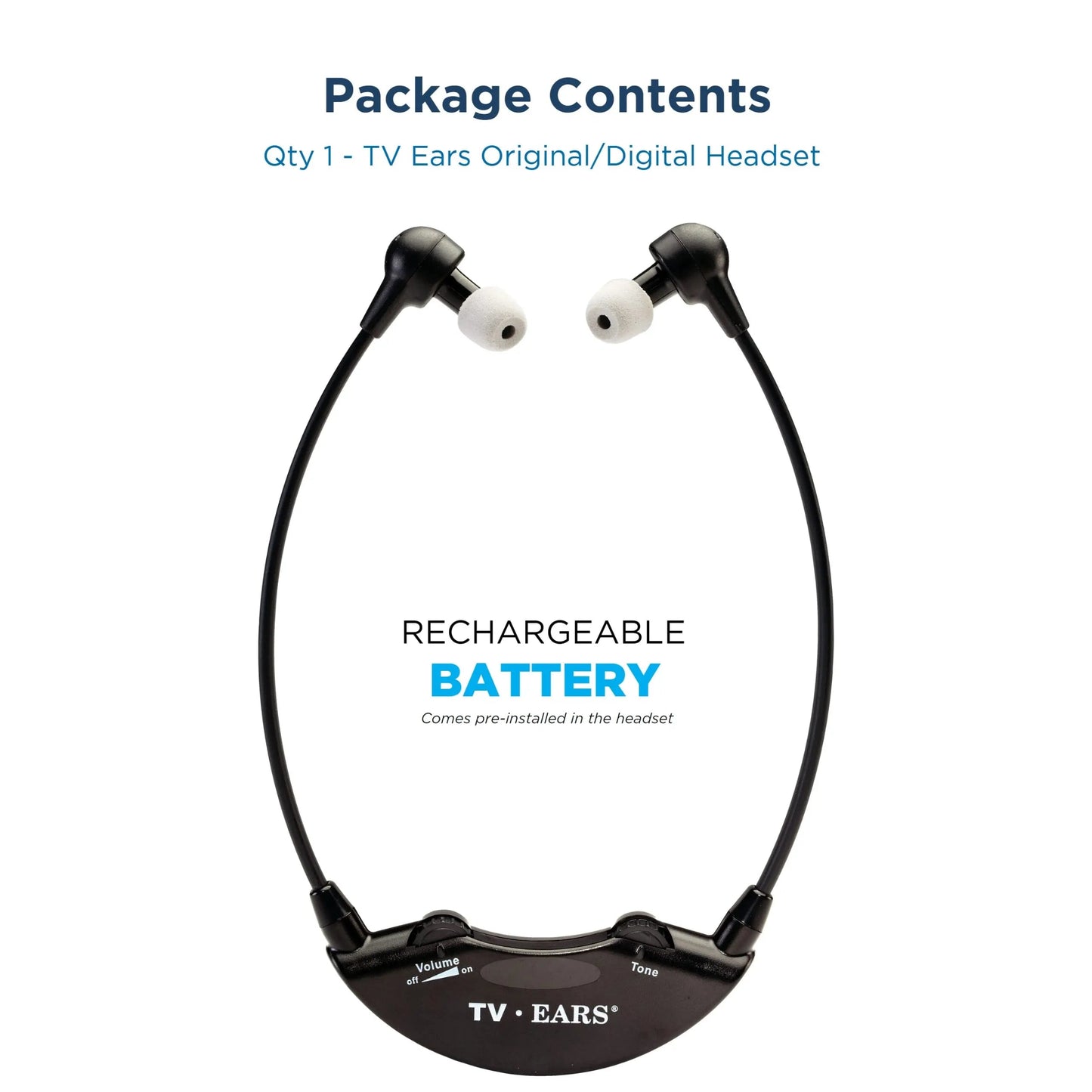 Additional Headset for 5.0 Original or Digital System TV Ears
