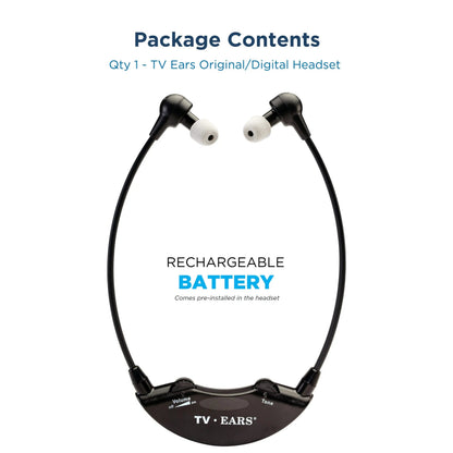 Additional Headset for 5.0 Original or Digital System TV Ears