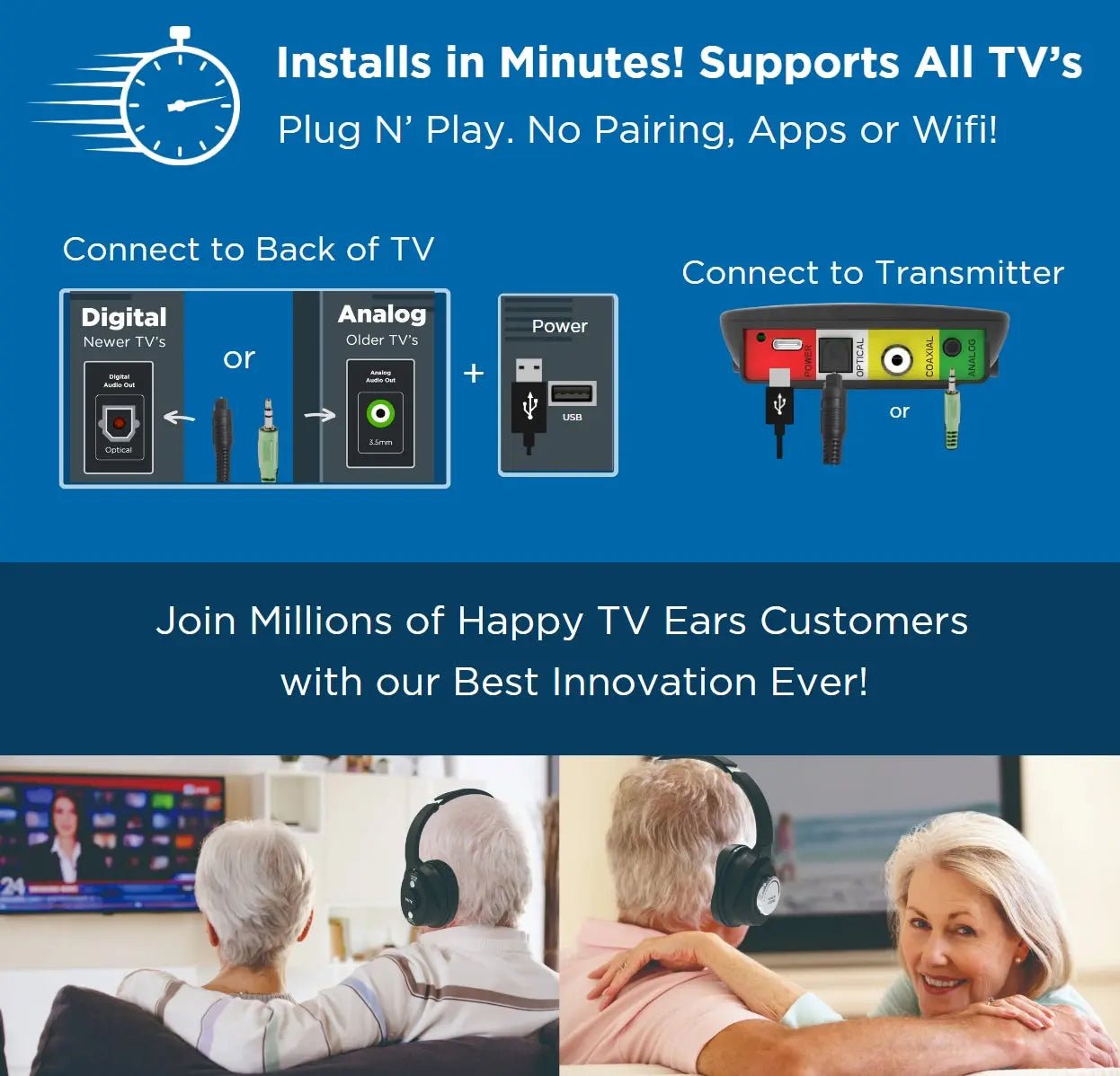 TV Ears Long Range Headphones - TV Ears