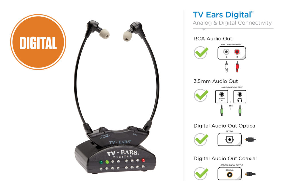 TV•Ears® Digital TV Ears Voice Clarifying Products, Hearing Aids