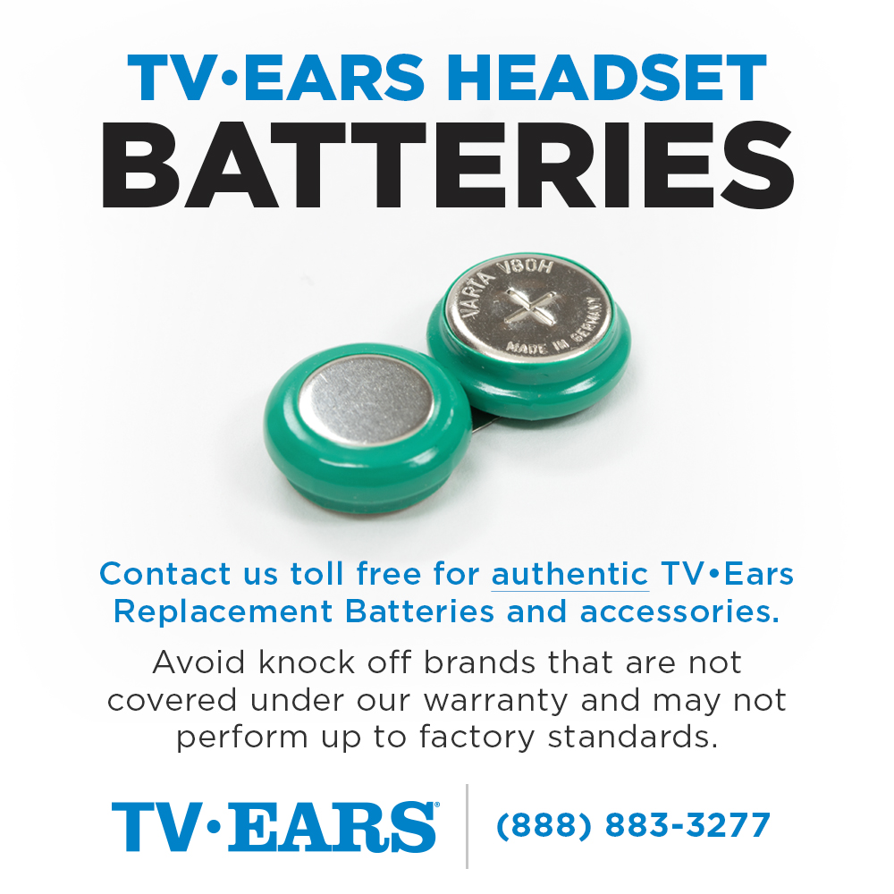 TV Ears Headset Battery 2.3/3.0 40809 Inc